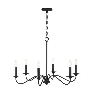 Capital Lighting Vincent Chandelier - Color: Black - Size: 32" - 437262BI