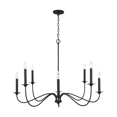 Capital Lighting Vincent Large Chandelier - Color: Black - Size: 8 light - 