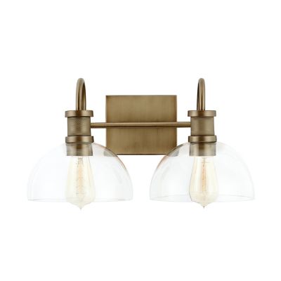 Capital Lighting Schoolhouse Glass Dome Vanity Light - Color: Brass - Size: