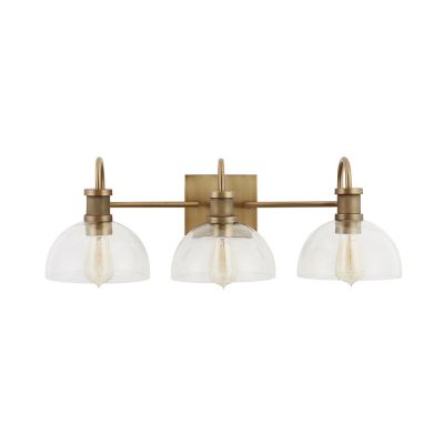 Capital Lighting Schoolhouse Glass Dome Vanity Light - Color: Brass - Size: