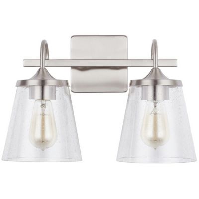 Capital Lighting Seeded Glass Bell Vanity Light - Color: Silver - Size: 2 l