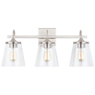 Capital Lighting Seeded Glass Bell Vanity Light - Color: Silver - Size: 3 l