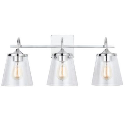 Capital Lighting Seeded Glass Bell Vanity Light - Color: Silver - Size: 3 l