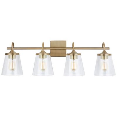 Capital Lighting Seeded Glass Bell Vanity Light - Color: Brass - Size: 4 li