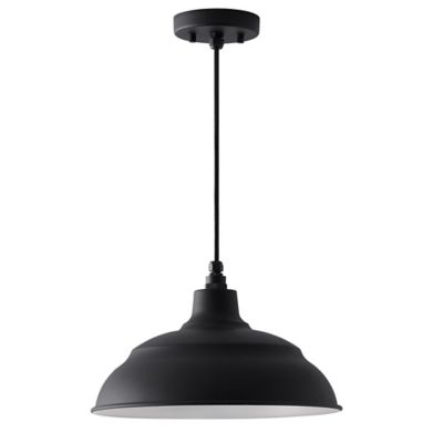 Capital Lighting RLM Outdoor Pendant Light - Color: Black - Size: 14" - 936311BK
