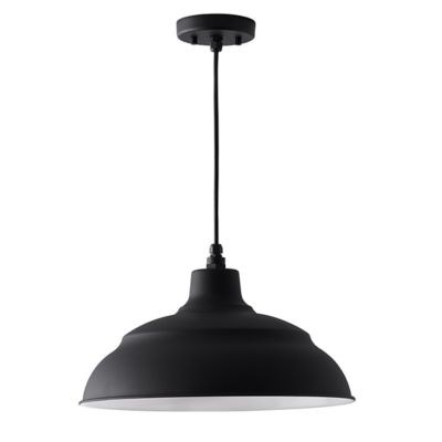 Capital Lighting RLM Outdoor Pendant Light - Color: Black - Size: 17 - 9