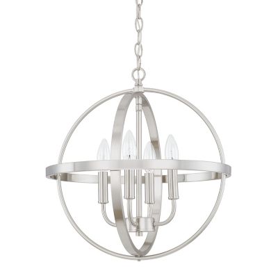 Capital Lighting Hartwell Chandelier - Color: Silver - Size: 17" - 317541BN