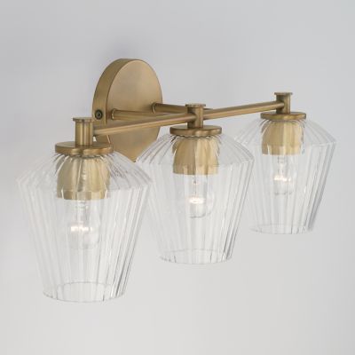 Capital Lighting Beau Vanity Light - Color: Brass - Size: 3 light - 141431A