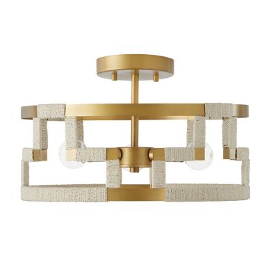 Capital Lighting Hala Semi-Flushmount / Pendant Light - Color: Brass - Size