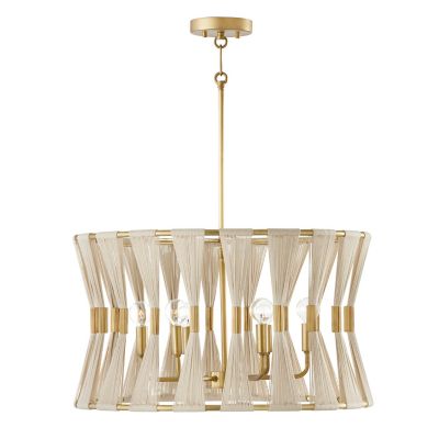 Capital Lighting Bianca Drum Pendant Light - Color: Cream - Size: 6 light -