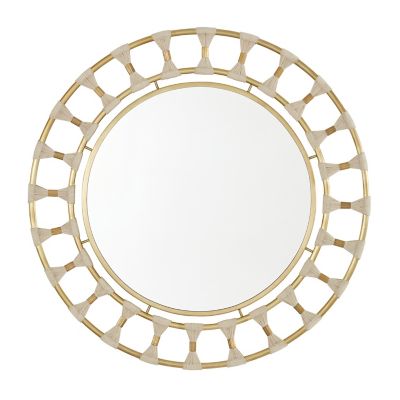 Capital Lighting Pinched Roped Round Mirror - Color: Brass - 741102MM