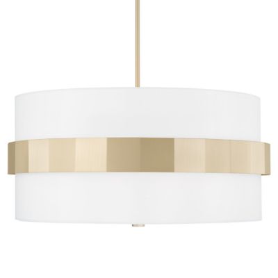 Capital Lighting Sutton Drum Pendant Light - Color: White - 346241SF