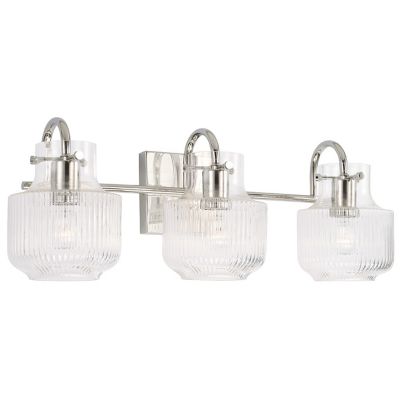 Capital Lighting Nyla Vanity Light - Color: Silver - Size: 3 light - 145131