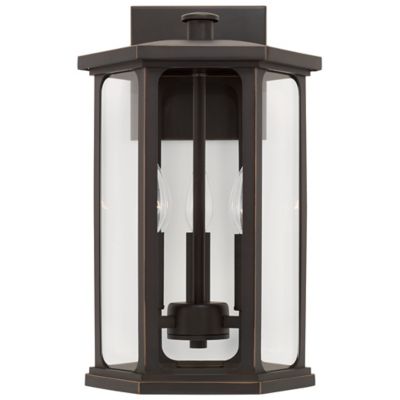 Capital Lighting Walton 3-Light Outdoor Wall Sconce - Color: Black - Size: 