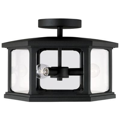 Capital Lighting Walton Semi-Flushmount Light - Color: Black - Size: 3 ligh