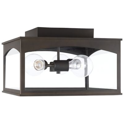 Capital Lighting Burton Outdoor Semi-Flushmount Light - Color: Bronze - Siz