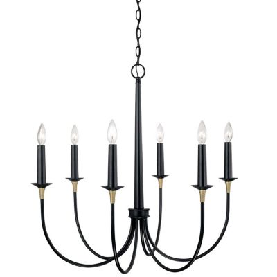 Capital Lighting Amara Chandelier - Color: Black - Size: 6 light - 445661KB