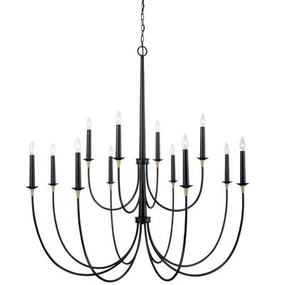 Capital Lighting Amara Chandelier - Color: Black - Size: 12 light - 445601K