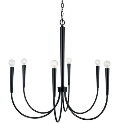 Capital Lighting Holden Chandelier - Color: Black - Size: 6 light - 445961M