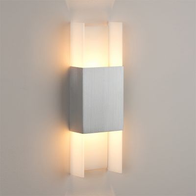 Cerno Ansa LED Wall Sconce- Wet-Rated - - Color: Silver - Size: 2 light - 0