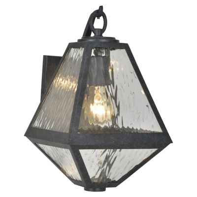 Crystorama Glacier Black Charcoal Outdoor Sconce GLA 9701 WT BC