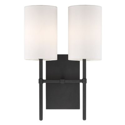 Crystorama Veronica Wall Sconce in Black