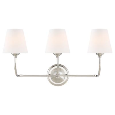 Crystorama Sylvan Vanity Light in Silver, Size: 3 light