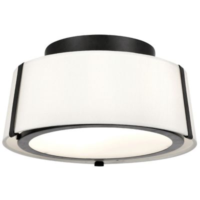 Crystorama Fulton Flushmount Light in White, Size: Medium