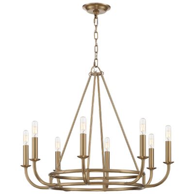 Crystorama Bailey Chandelier in Brass, Size: 8 light