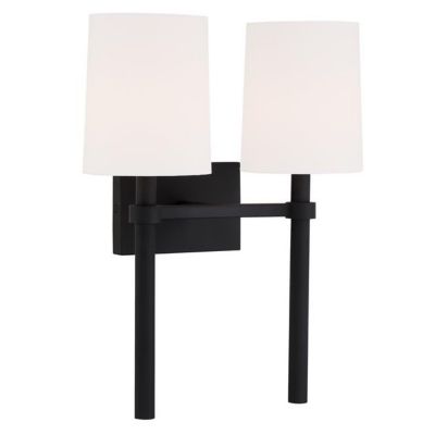 Crystorama Bromley Double Wall Sconce in White
