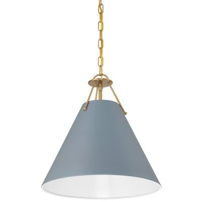 Crystorama Xavier Pendant Light in Blue, Size: 16"
