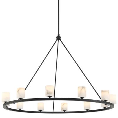 Crystorama Aragon Chandelier in Black, Size: Large