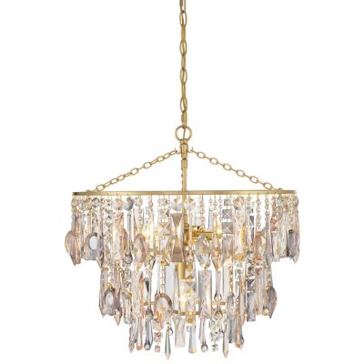 Crystorama Elsa 3 Light Chandelier in Gold