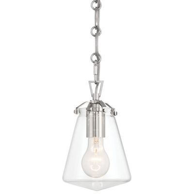 Crystorama Voss Mini Pendant Light in Clear, Size: Small