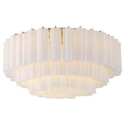 Crystorama Addis Flushmount Light in White, Size: Large