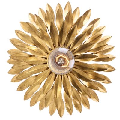 Crystorama Broche Exposed Bulb Wall Sconce in Gold