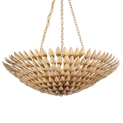 Crystorama Broche Pendant Light - Color: Gold - Size: Large - 519-GA