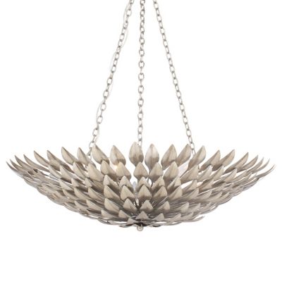 Crystorama Broche Pendant Light - Color: Silver - Size: Small - 517-SA