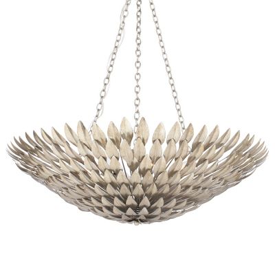 Crystorama Broche Pendant Light - Color: Silver - Size: Large - 519-SA