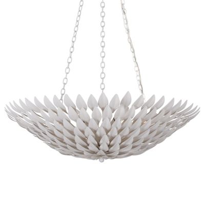 Crystorama Broche Pendant Light - Color: White - Size: Small - 517-MT