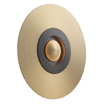 CVL Luminaires Earth Sober LED Wall / Flushmount Light - Color: Brass - Si