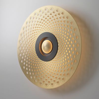 CVL Luminaires Earth Mandala LED Wall / Flushmount Light - Color: Brass - A