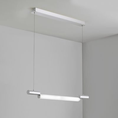 CVL Luminaires Signal LED Linear Chandelier Light - Color: Silver - Size: 