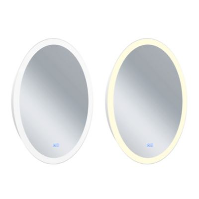 CWI Lighting Agostino Oval LED Mirror - Color: White - 1234W22-O