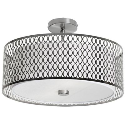 Dainolite Kordan Semi-Flushmount Light - Color: Silver - Size: 3 light - 10