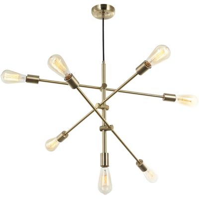 Dainolite Alexa Adjustable Pendant Light - Color: Brass - Size: 7 light - 8