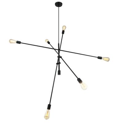 Dainolite Alexa Adjustable Pendant Light - Color: Black - Size: 6 light - 8