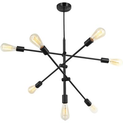 Dainolite Alexa Adjustable Pendant Light - Color: Black - Size: 7 light - 8