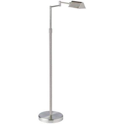 Dainolite 9W LED Swing Arm Floor Lamp - Color: Silver - 9257LEDF-SN