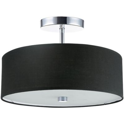 Dainolite Everly Semi-Flushmount Light - Color: Black - Size: 3 light - 571